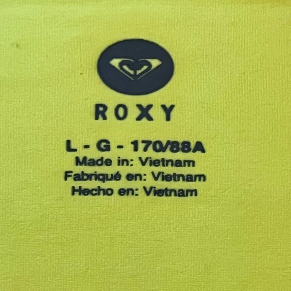 ROXY Rash Guard Short Sleeve - L- Yellow - Picture 3 of 4